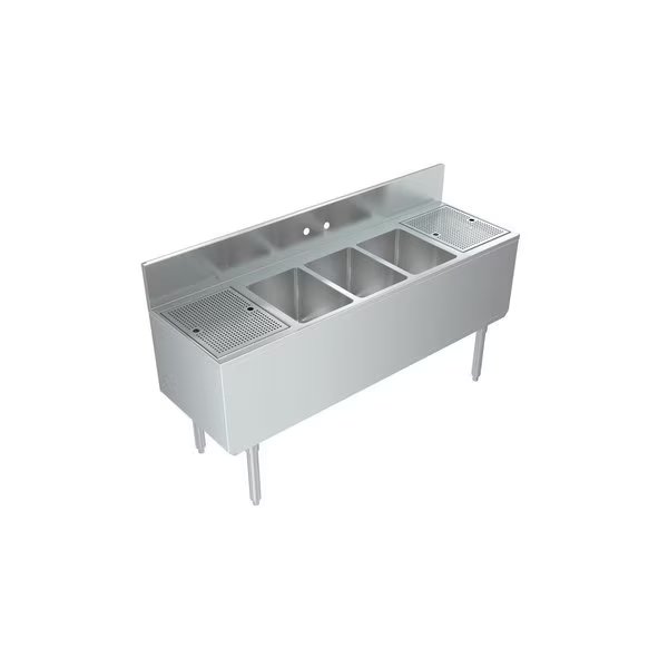 Underbar Compartment Sinks - Three Compartment, Elkay, Mfr#: UB-3C54X19-R-18X